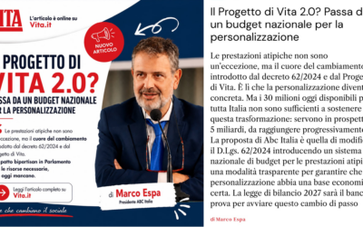 Il Progetto di Vita 2.0? Passa da un budget nazionale per la personalizzazione